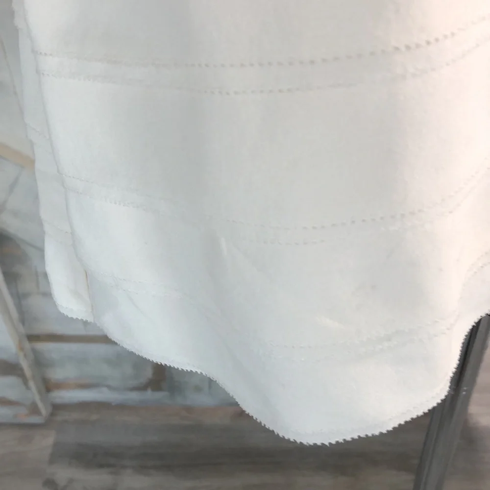 Tory Burch layered silk sleeveless top cream size 12